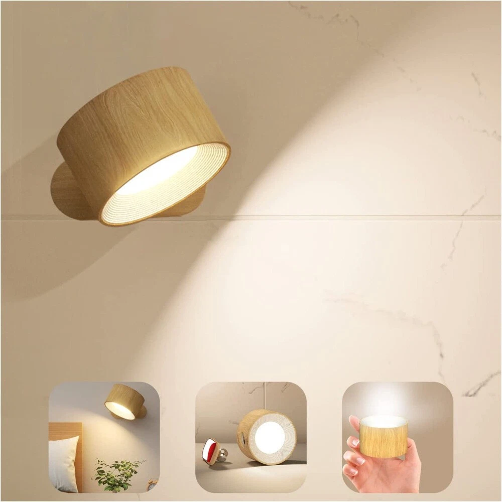 Rechargeable Wall Light Reading Lamp LED Portable Wall Sconce Wall Mounted Decor