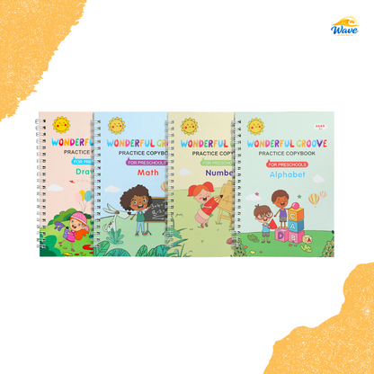 4 Kids Magic Handwriting Copybook Reused Groove Practice Calligraphy Book Math