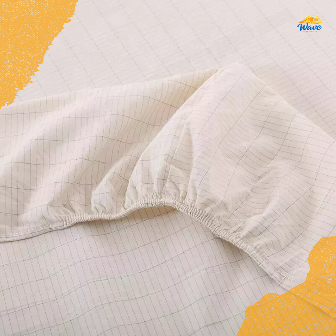 Bed Earthing Sheet Grounding Sheet Mat Queen King Bed Flat Fitted Sheet AU Plug