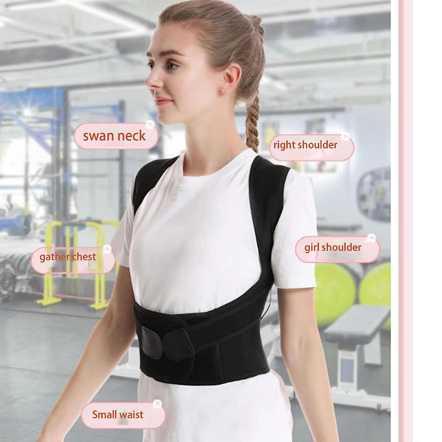 Adjustable Posture Corrector Shoulder Brace Belt Low Back Support for Women Men
