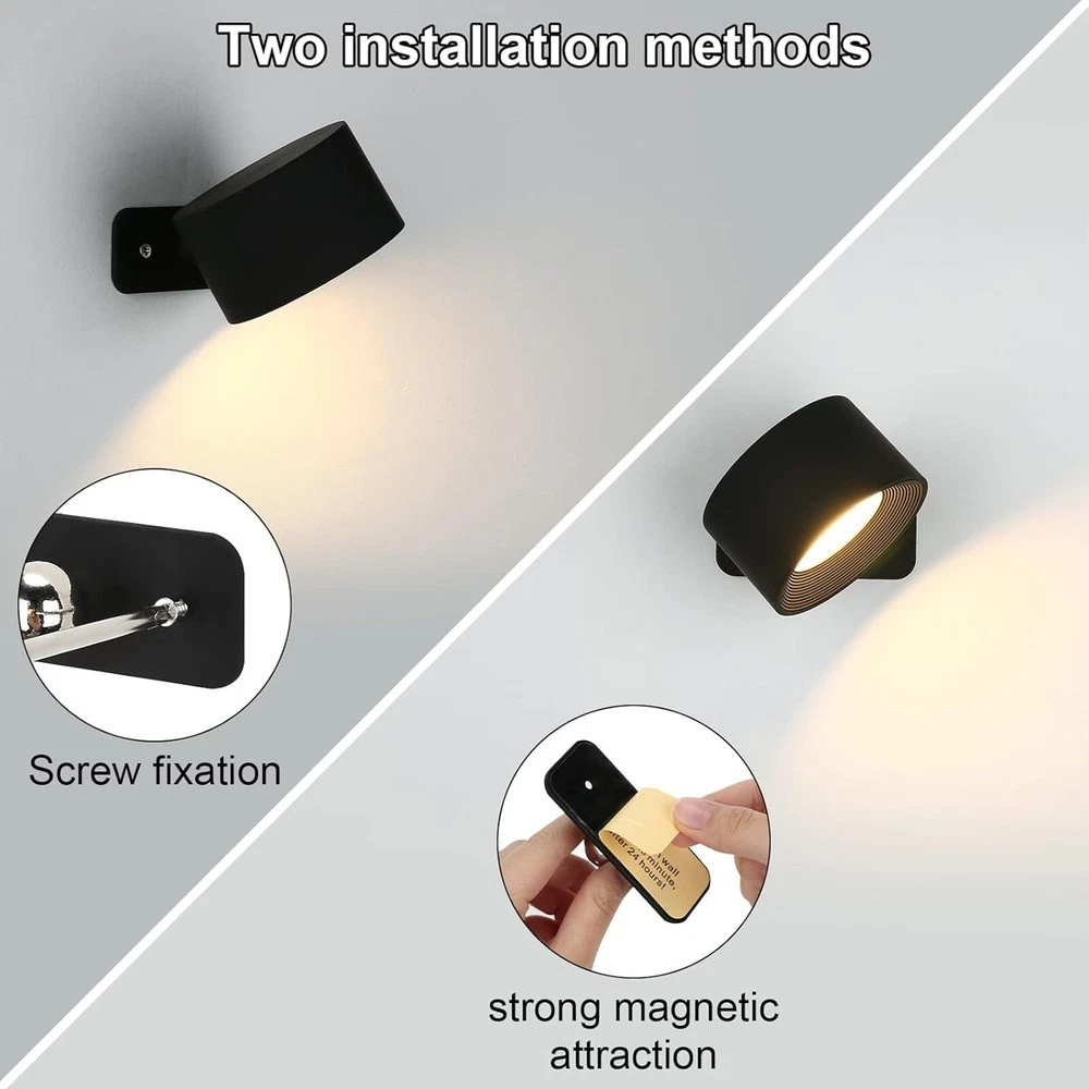Rechargeable Wall Light Reading Lamp LED Portable Wall Sconce Wall Mounted Decor